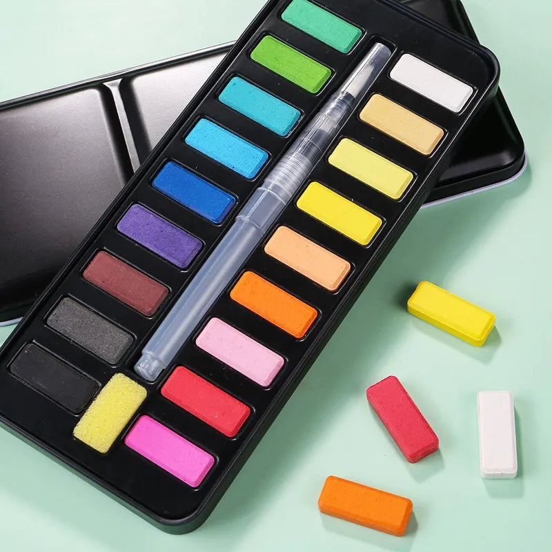 – Set d'Aquarelle Complet Tout-en-Un Georgine (24  ou 36 Couleurs, Papiers & Pinceaux inclus)