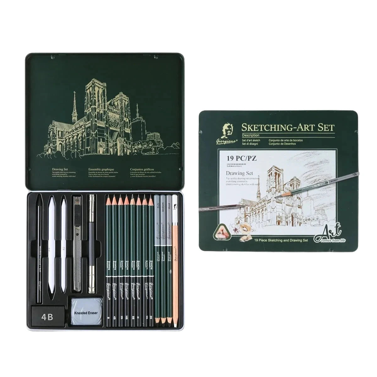 Coffret de Crayons Graphite Professionnels "Fini Mat"
