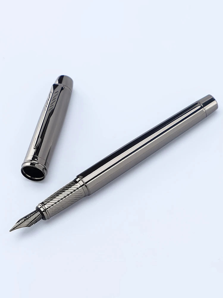 Stylo Plume Business en Métal – Édition "Gris Sidéral" (Pointe Iridium 0.5 mm)