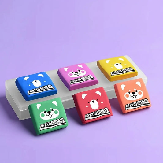 Gommes Crayons Ergonomiques – Pack de 5 Couleurs Pastels