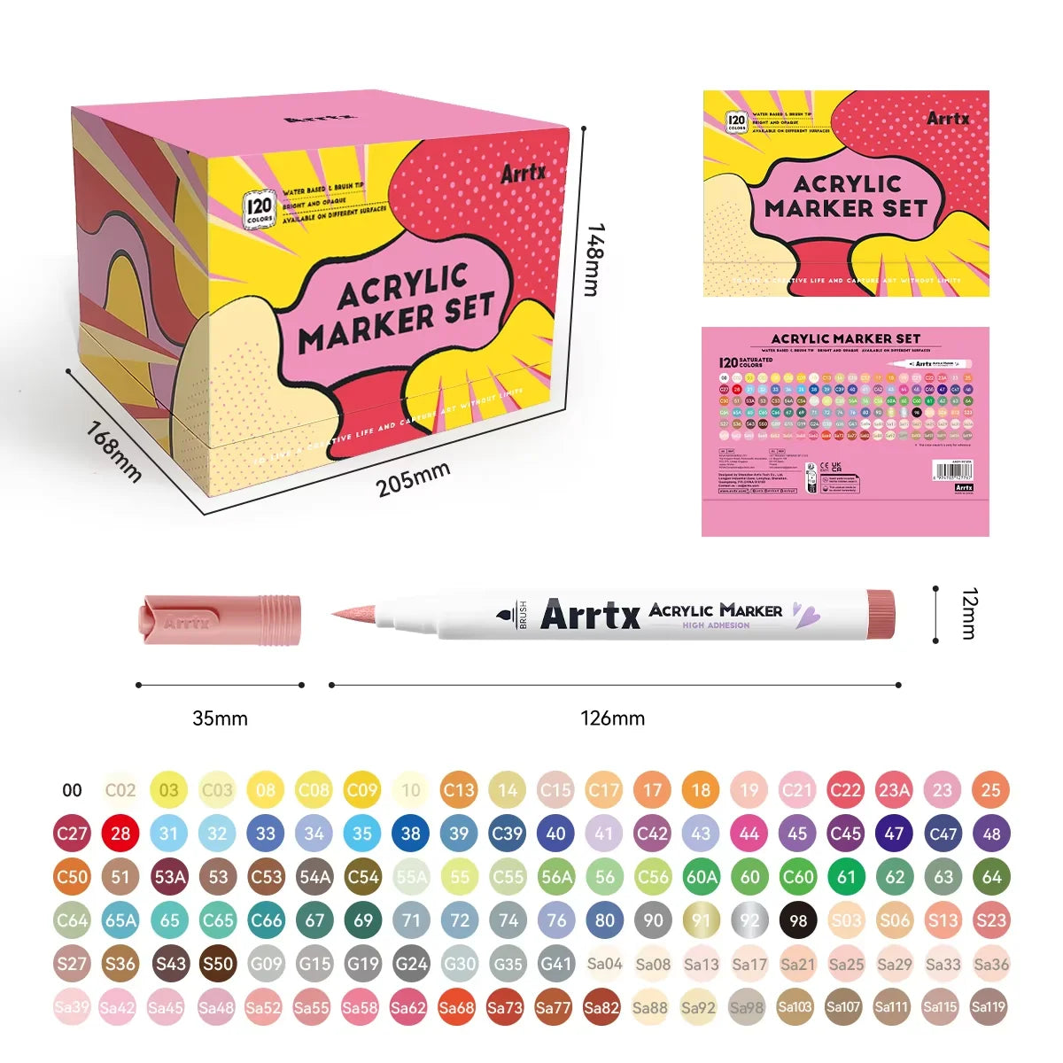 Marqueurs Peinture Acrylique ARRTX – Pointes Pinceaux (Multi-supports)