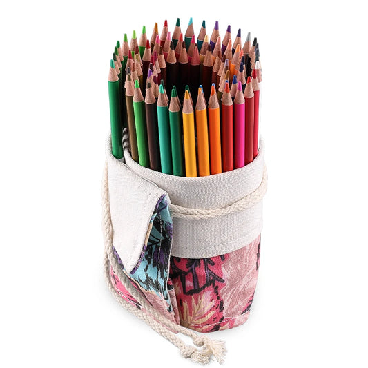 Trousse en Toile à Rouler pour Crayons & Pinceaux — Organiseur Nomade ( 24 à 72 Emplacements)