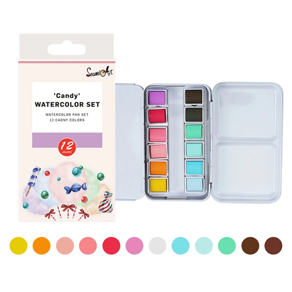 Palette d'Aquarelle de voyage premium (12 nuances)