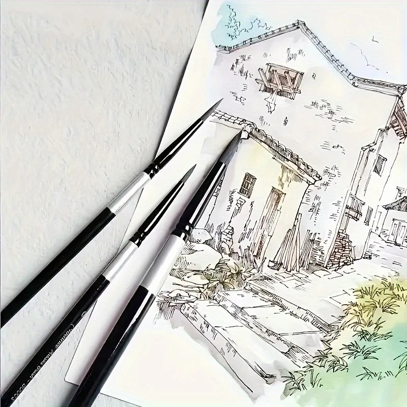 Set de 7 Pinceaux d'Aquarelle Professionnels – Kit Débutants & Étudiants