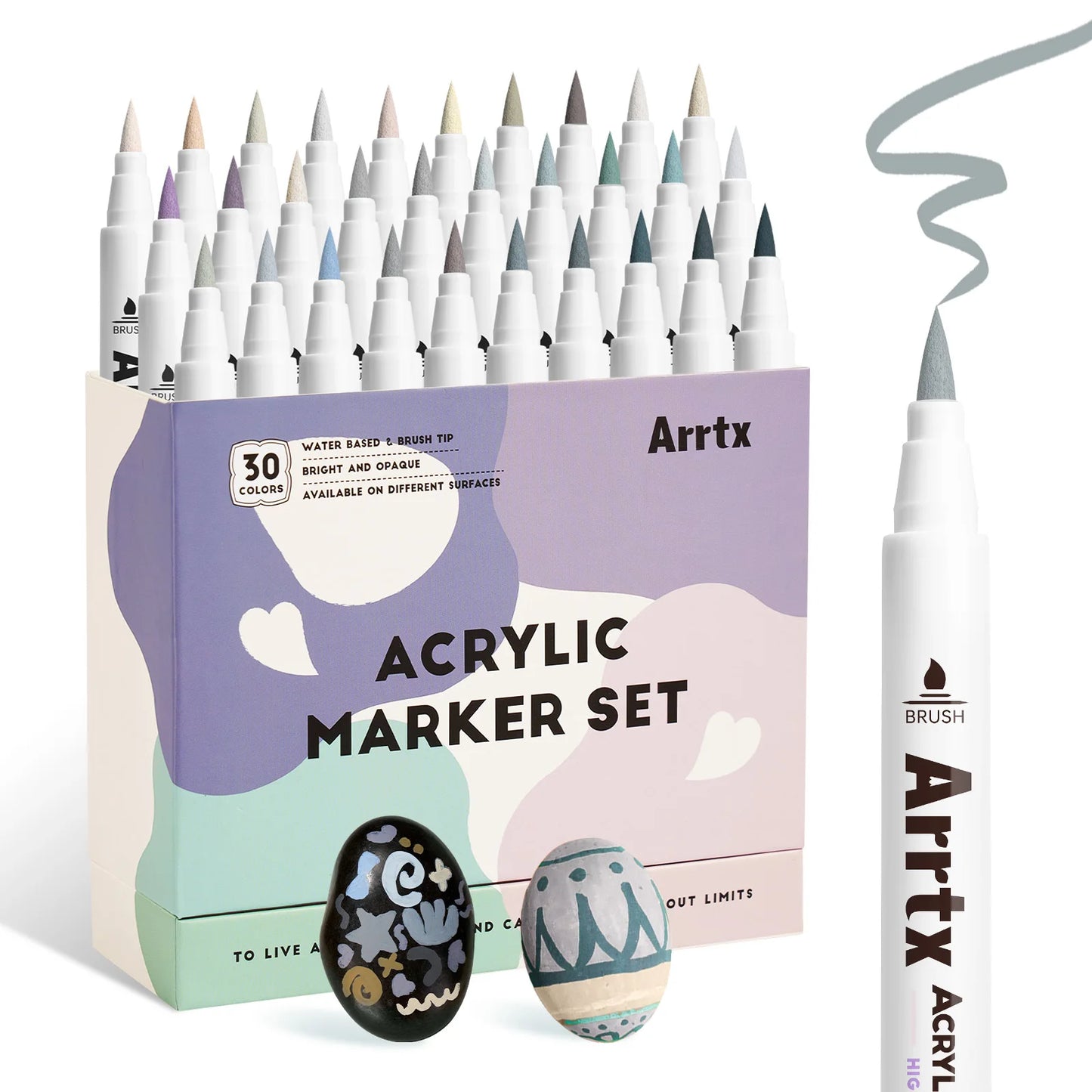 Marqueurs Peinture Acrylique ARRTX – Pointes Pinceaux (Multi-supports)
