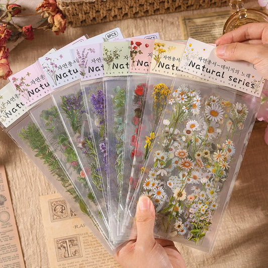 Stickers Botaniques Transparents lot de 6 planches (PET)