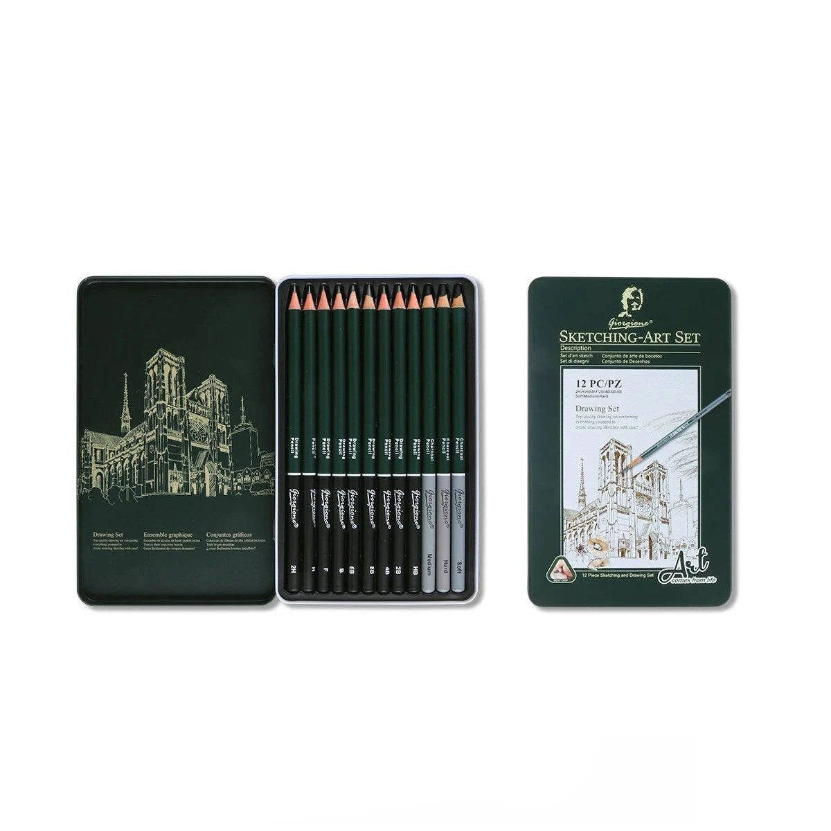Coffret de Crayons Graphite Professionnels "Fini Mat"