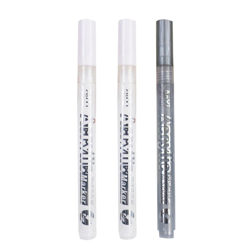 Marqueurs Peinture Acrylique pack de 3 - Pointe Ultra-Fine (Détails & Finitions)