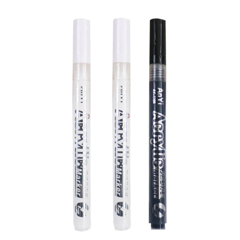 Marqueurs Peinture Acrylique pack de 3 - Pointe Ultra-Fine (Détails & Finitions)