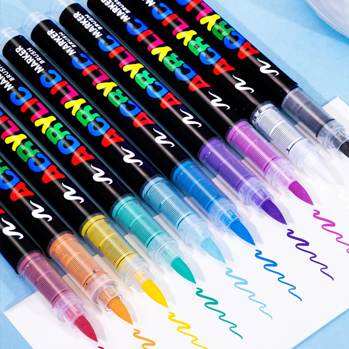 Feutres Acrylique Double Pointe Qualité Artiste – Coffret Multi-Couleurs
