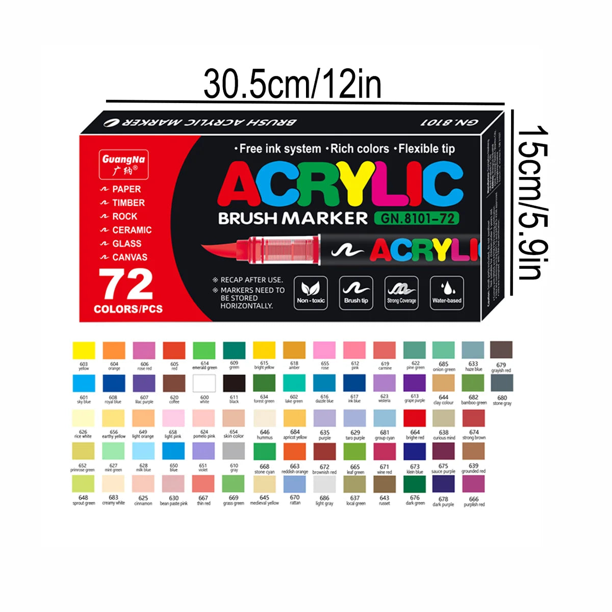 Feutres Acrylique Double Pointe Qualité Artiste – Coffret Multi-Couleurs
