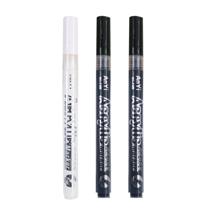 Marqueurs Peinture Acrylique pack de 3 - Pointe Ultra-Fine (Détails & Finitions)