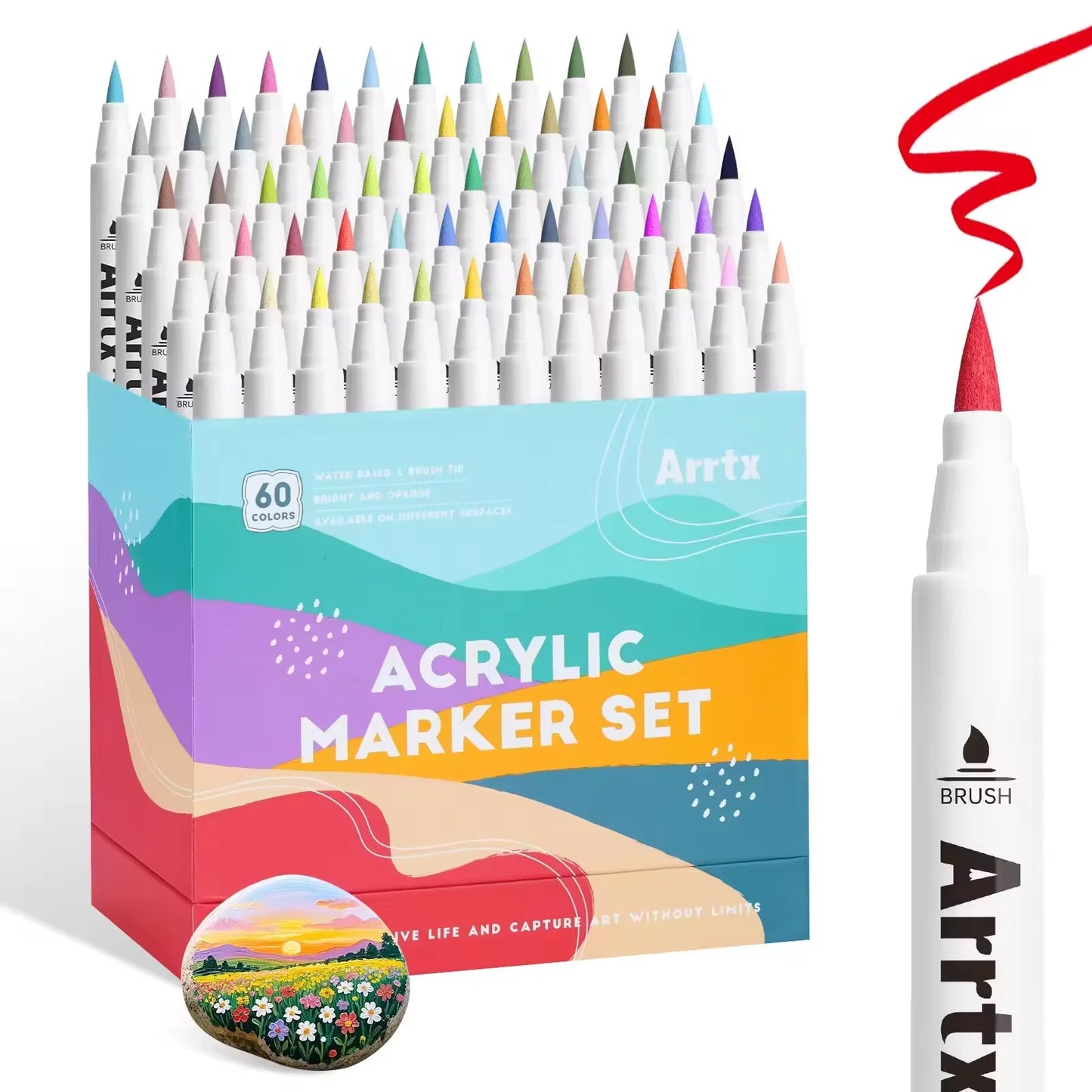 Marqueurs Peinture Acrylique ARRTX – Pointes Pinceaux (Multi-supports)