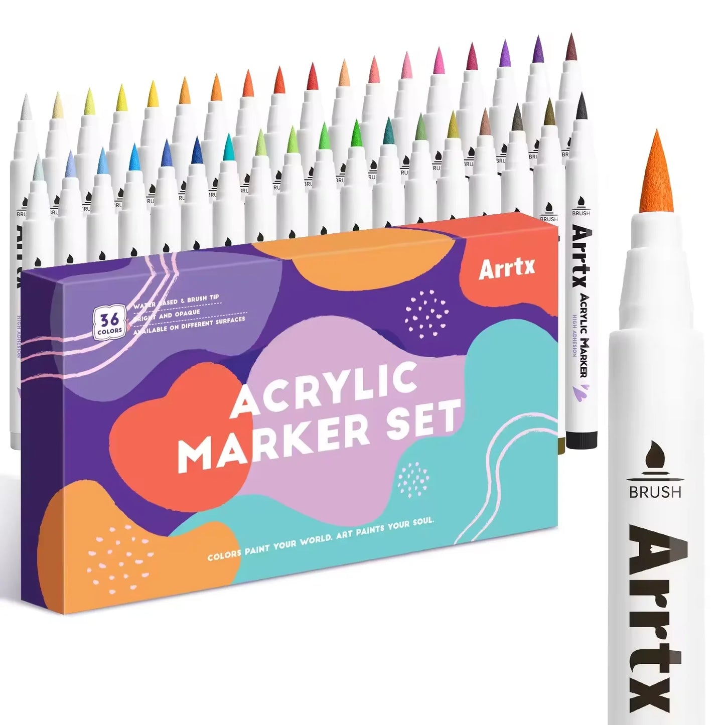 Marqueurs Peinture Acrylique ARRTX – Pointes Pinceaux (Multi-supports)