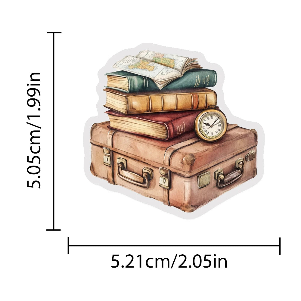 Le Lot de 50 Stickers Transparents - Collection Travel