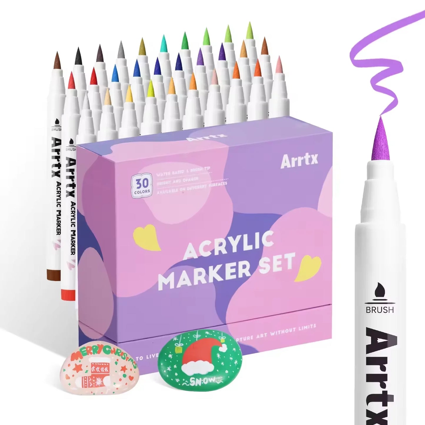 Marqueurs Peinture Acrylique ARRTX – Pointes Pinceaux (Multi-supports)
