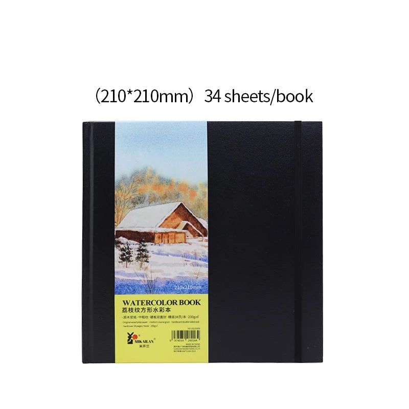 Carnet Aquarelle Carré - Grain Moyen (230g)
