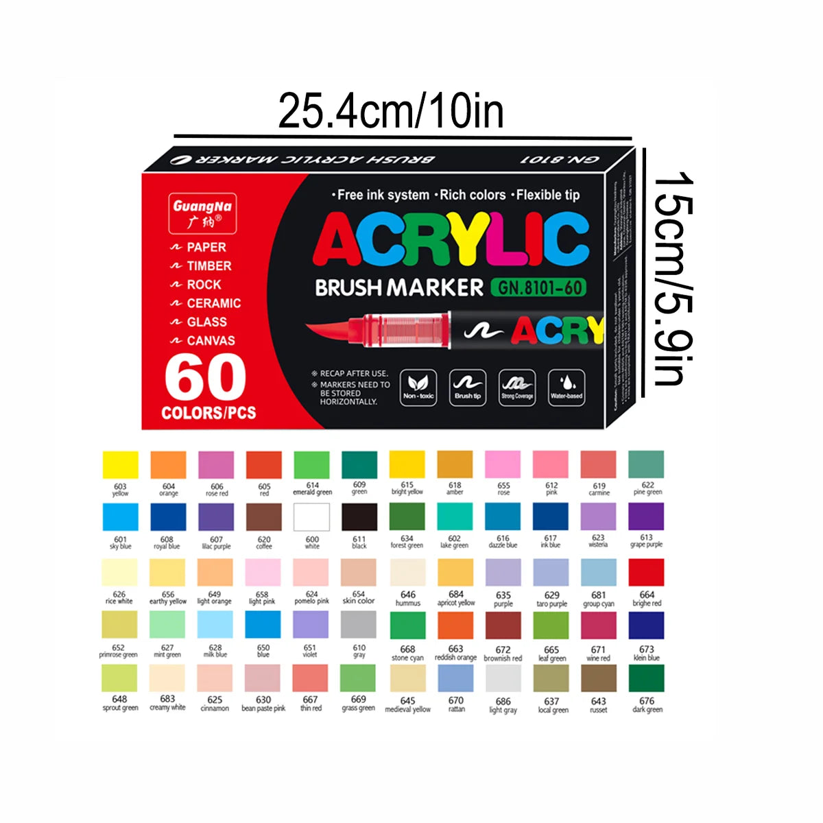 Feutres Acrylique Double Pointe Qualité Artiste – Coffret Multi-Couleurs