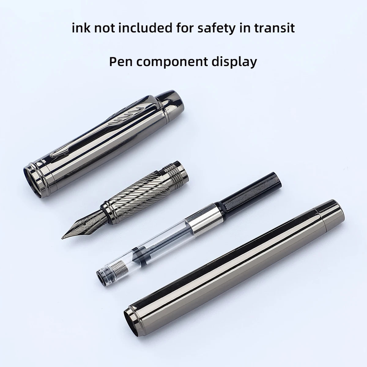 Stylo Plume Business en Métal – Édition "Gris Sidéral" (Pointe Iridium 0.5 mm)
