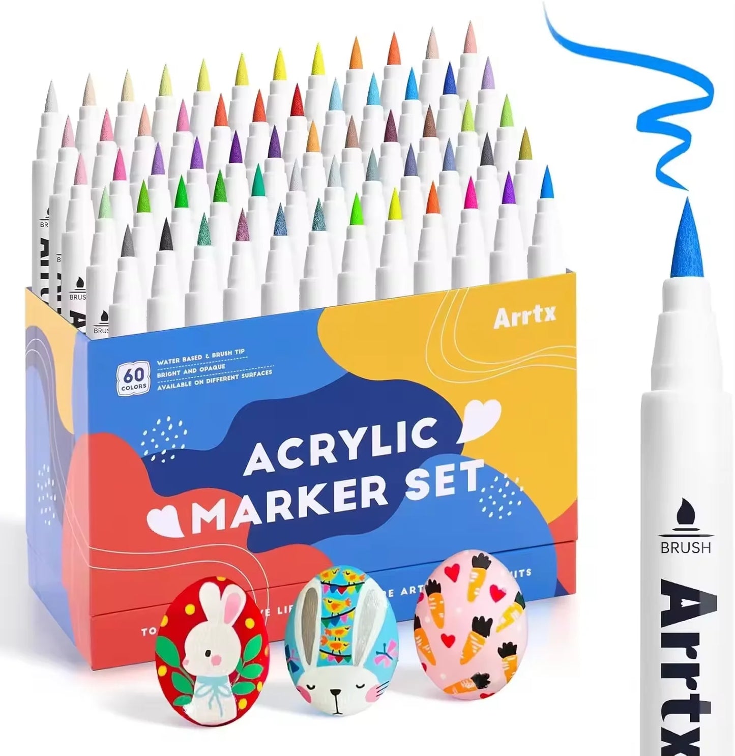 Marqueurs Peinture Acrylique ARRTX – Pointes Pinceaux (Multi-supports)
