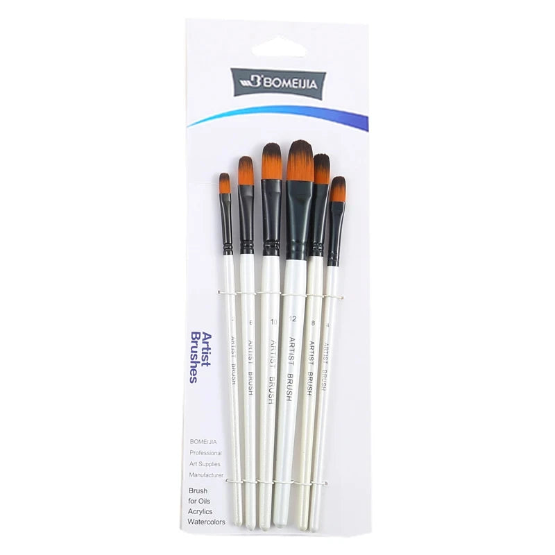 Pinceau Langue de Chat Filbert pour Aquarelle & Acrylique – Bomeijia