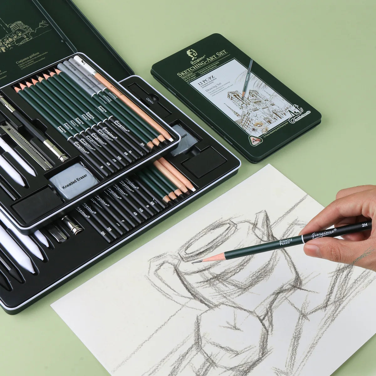 Coffret de Crayons Graphite Professionnels "Fini Mat"
