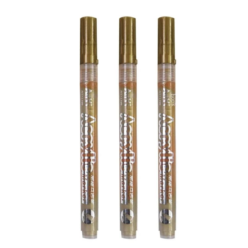 Marqueurs Peinture Acrylique pack de 3 - Pointe Ultra-Fine (Détails & Finitions)