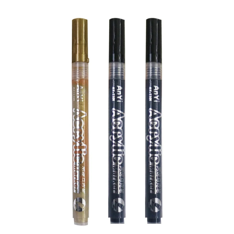Marqueurs Peinture Acrylique pack de 3 - Pointe Ultra-Fine (Détails & Finitions)
