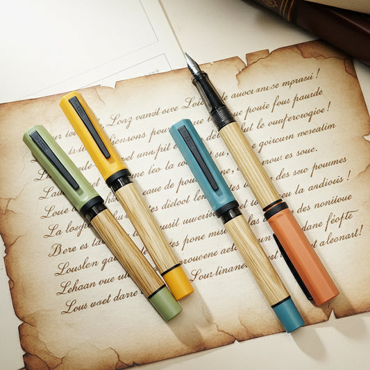 Stylo Plume d'Écriture & Calligraphie en Bois "Origami" – Jinhao 58