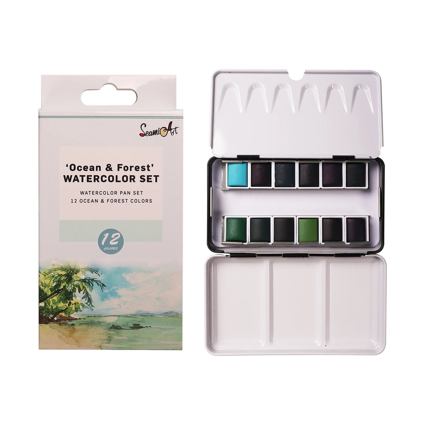 Palette d'Aquarelle de voyage premium (12 nuances)
