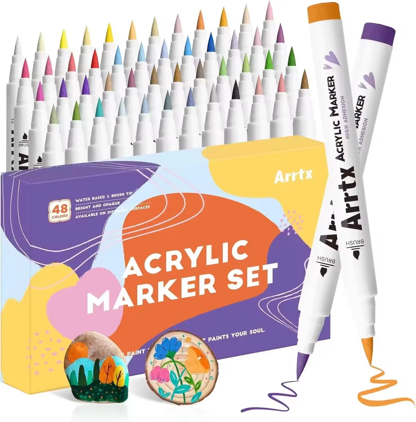 Marqueurs Peinture Acrylique ARRTX – Pointes Pinceaux (Multi-supports)
