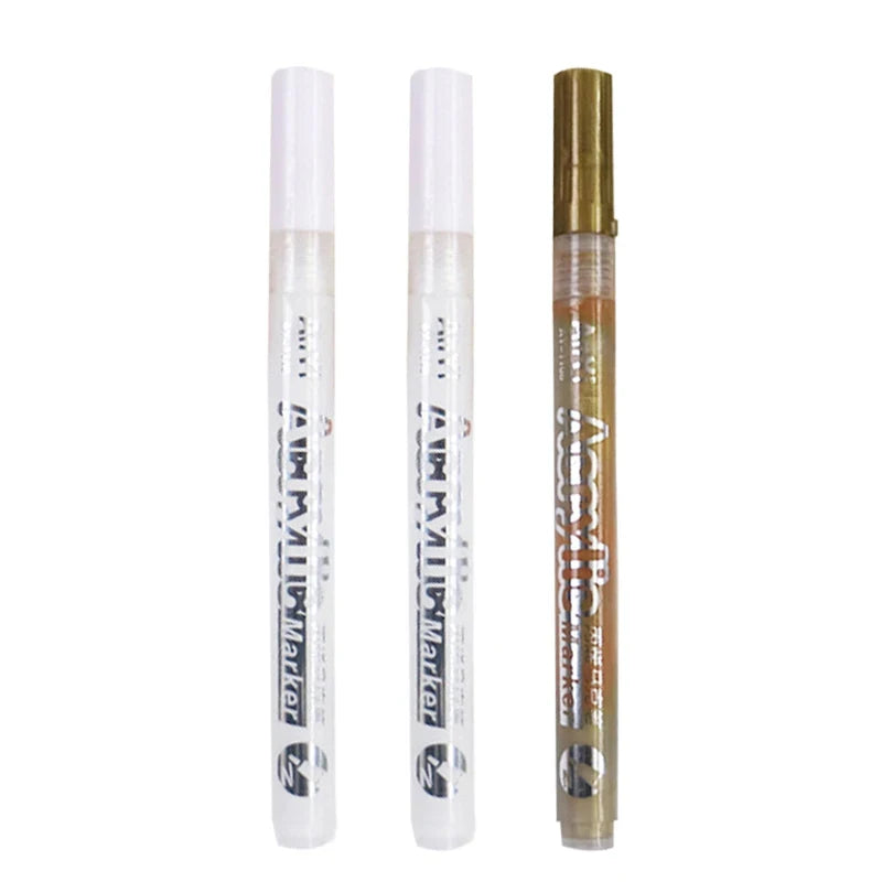 Marqueurs Peinture Acrylique pack de 3 - Pointe Ultra-Fine (Détails & Finitions)