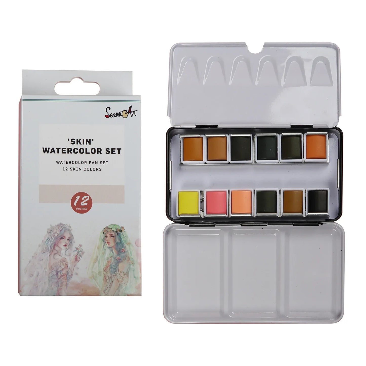 Palette d'Aquarelle de voyage premium (12 nuances)