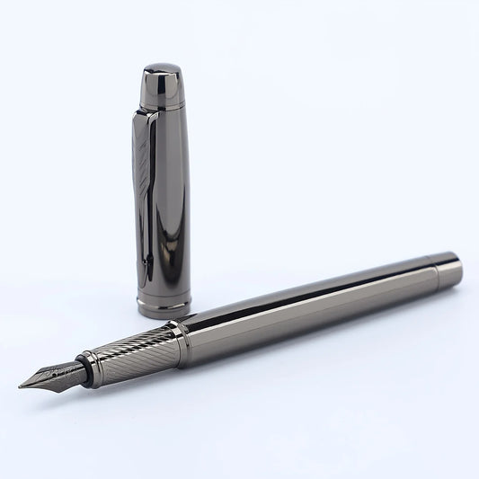 Stylo Plume Business en Métal – Édition "Gris Sidéral" (Pointe Iridium 0.5 mm)