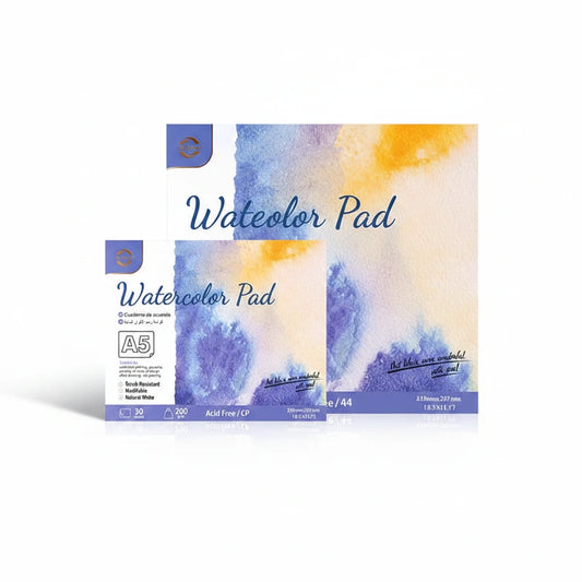 Bloc Aquarelle Grain Torchon 200g - 30 Feuilles (Pure Cellulose)