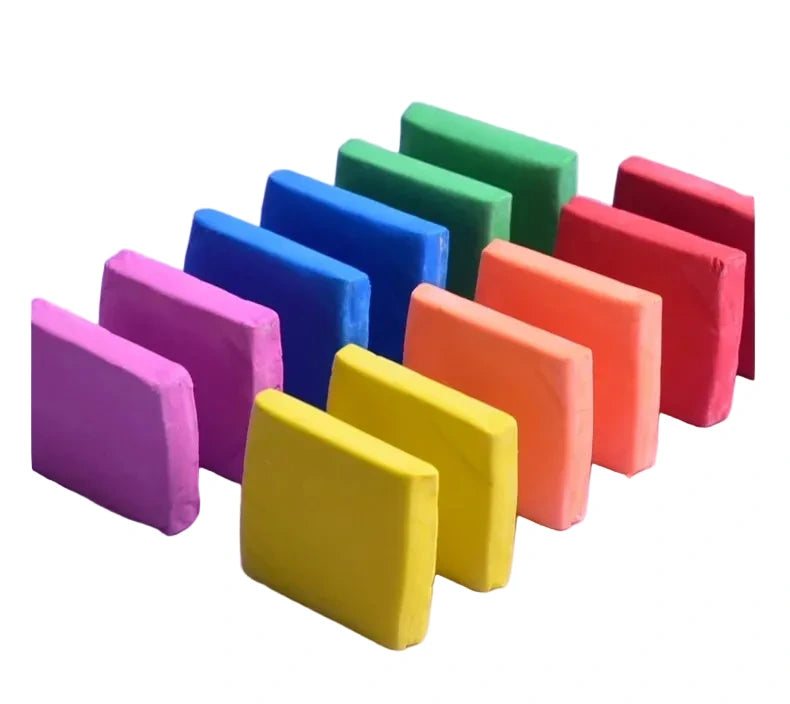 Gommes Crayons Ergonomiques – Pack de 5 Couleurs Pastels