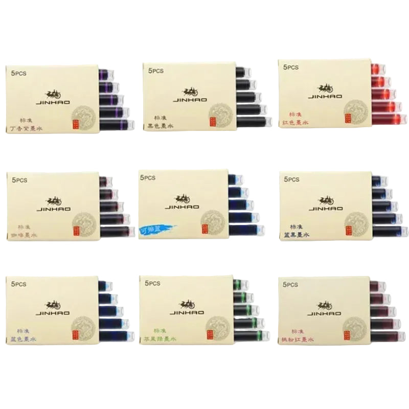 Cartouches d'Encre Colorées Jinhao (Lot de 5 ou 10)