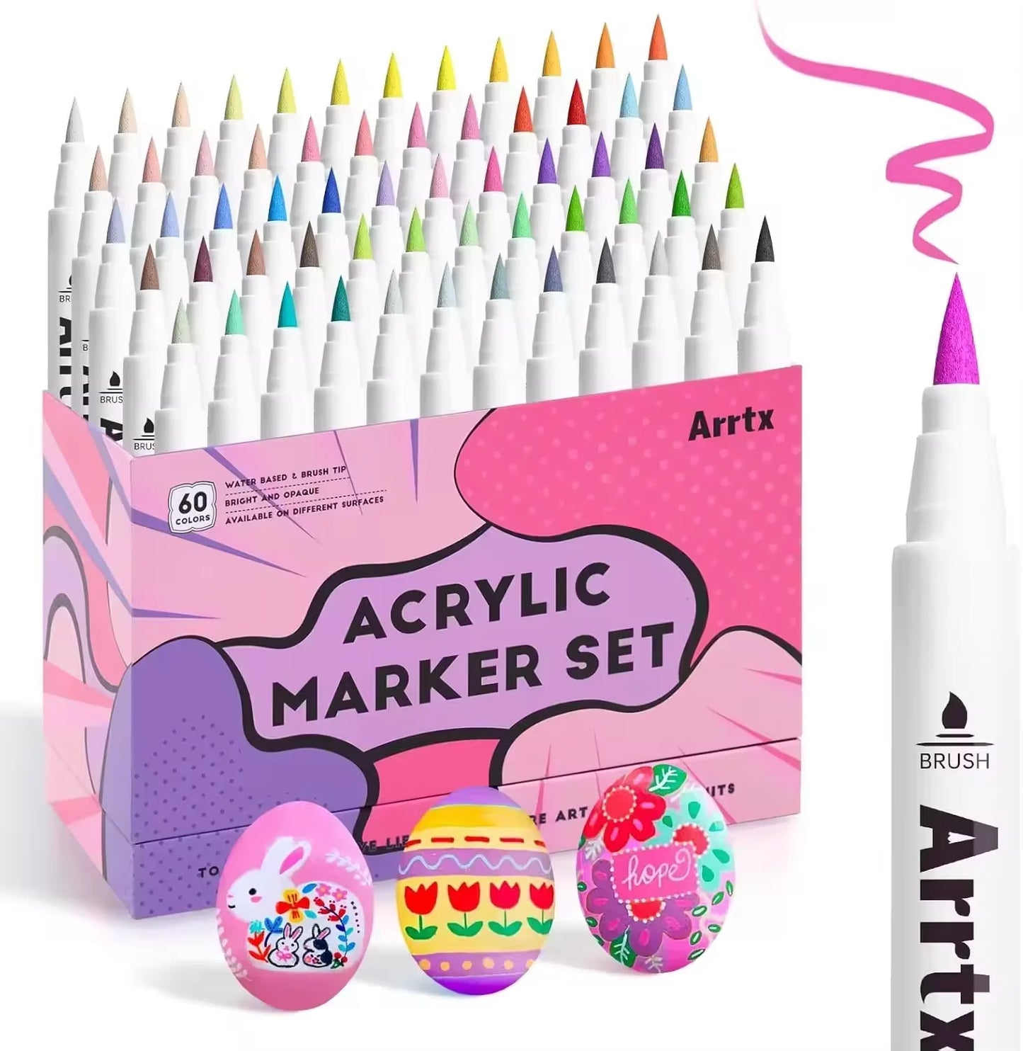 Marqueurs Peinture Acrylique ARRTX – Pointes Pinceaux (Multi-supports)