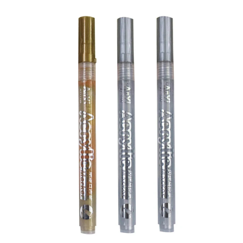 Marqueurs Peinture Acrylique pack de 3 - Pointe Ultra-Fine (Détails & Finitions)