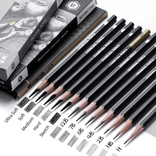 Coffret de 12 Crayons de Croquis (Assortiments Mix)