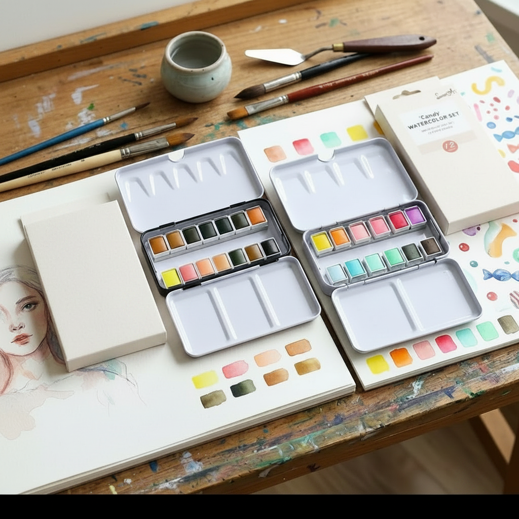 Palette d'Aquarelle de voyage premium (12 nuances)